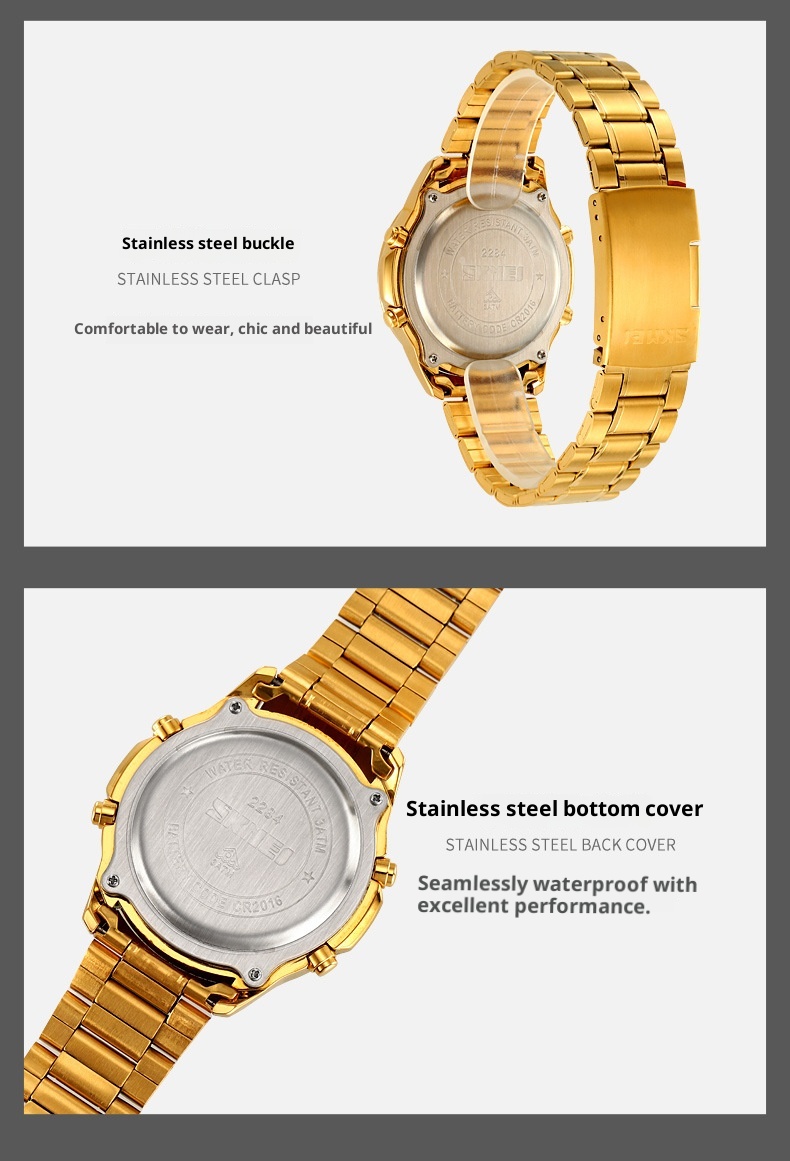 Skmei 2284 Steel Strap analog digital Watch for men