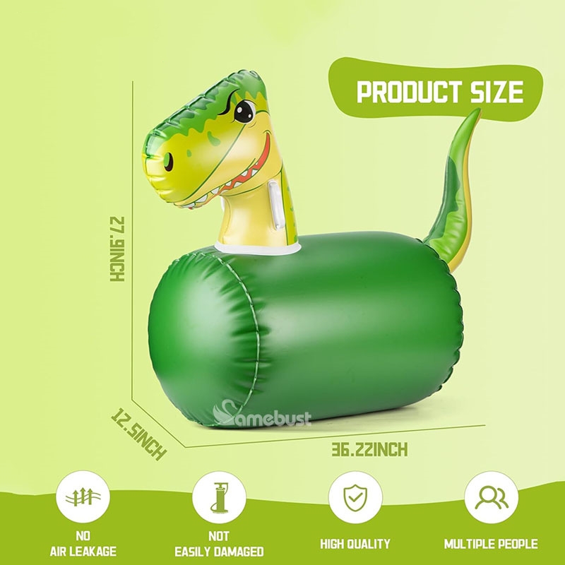 Outdoor Grass Inflatable Rides Dinosaur Jumping Horse Children Riding Toys