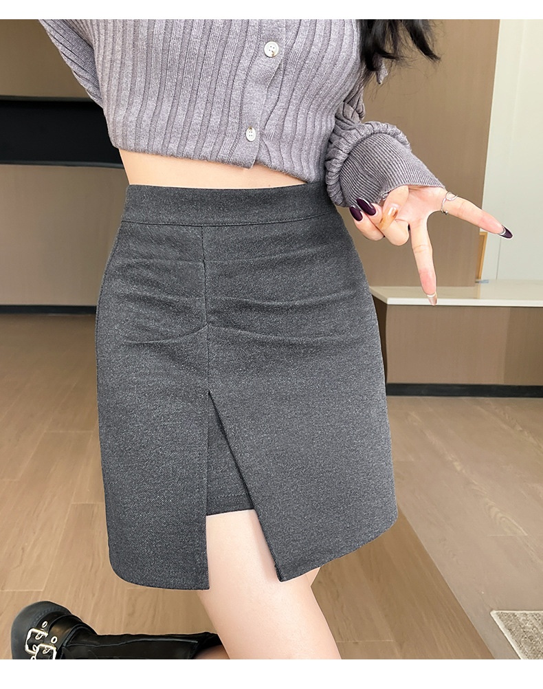 High Waist Skirt Brown Ruched Split Mini Skirt 13 0e0fac95 bba7 4bdc 916b 188f4180558c trans