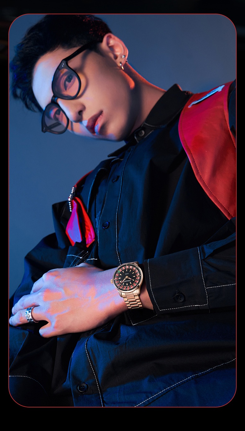 TIMEARTX Roulette Dial Casino Watch Rotating Gaming Style watch for Men