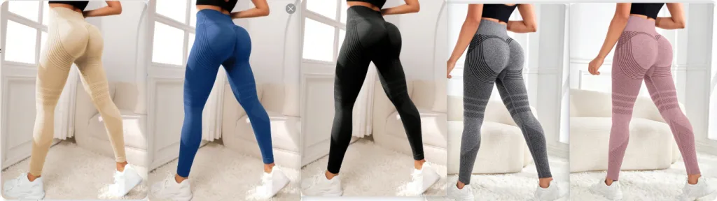 Line Hip Lifting Sport Women's High Waist Stretch Leggings - Set-L-1Pc