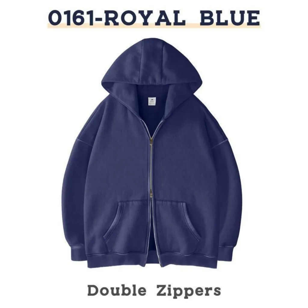 Men's And Women's Casual Zipper Hoodies - Dark Blue