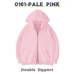 Men's And Women's Casual Zipper Hoodies - Lotus Root Color - View 1
