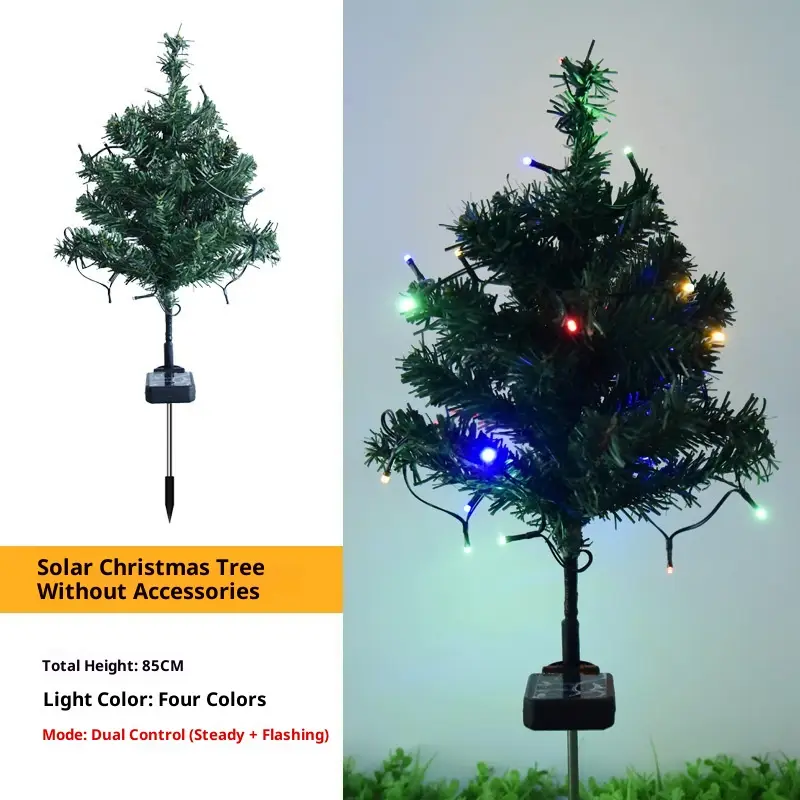 Solar Christmas Cedar Tree Lamp Outdoor Lawn Decoration