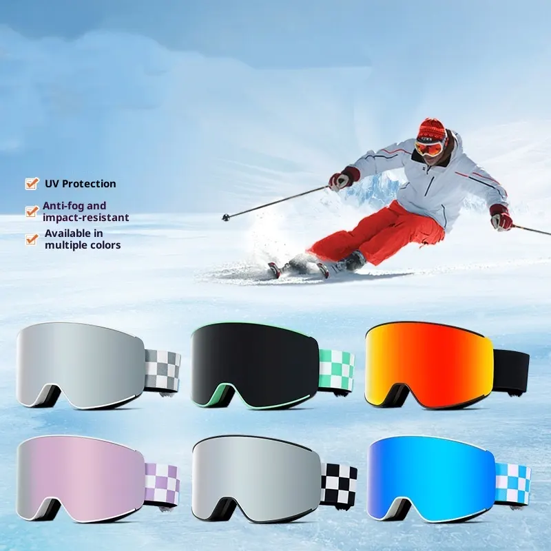 Spherical Ski Goggles Double-layer Anti-fog Ski