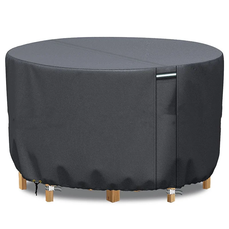 600D Oxford Cloth Round Furniture Cover Dustproof Waterproof Cover - Gray