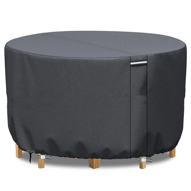 600D Oxford Cloth Round Furniture Cover Dustproof Waterproof Cover Gray - Shop at LoveMi
