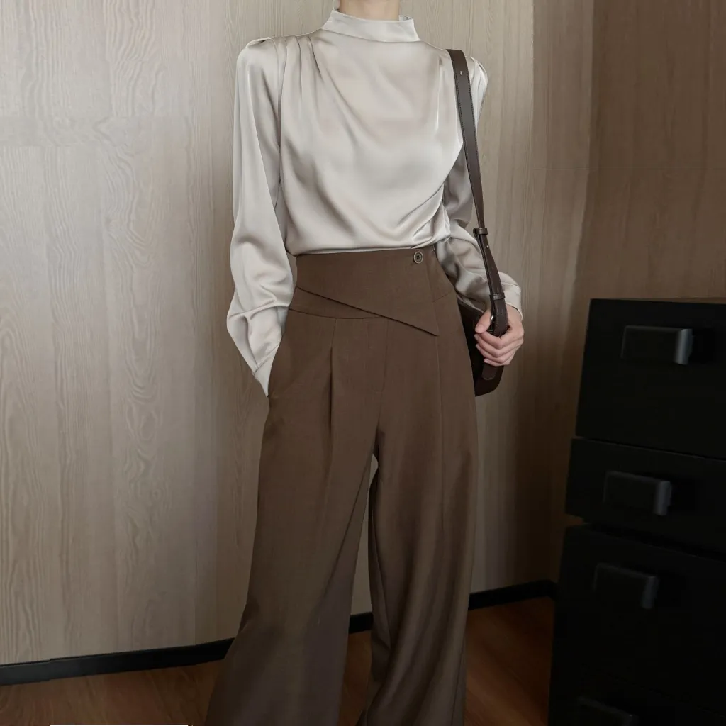Autumn Elegant Slimming Top For Women - Grey