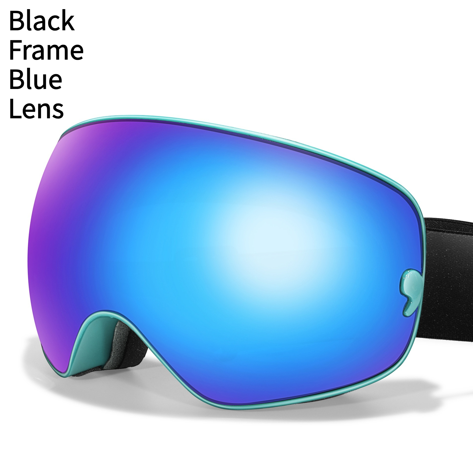 Black Frame Blue Lens