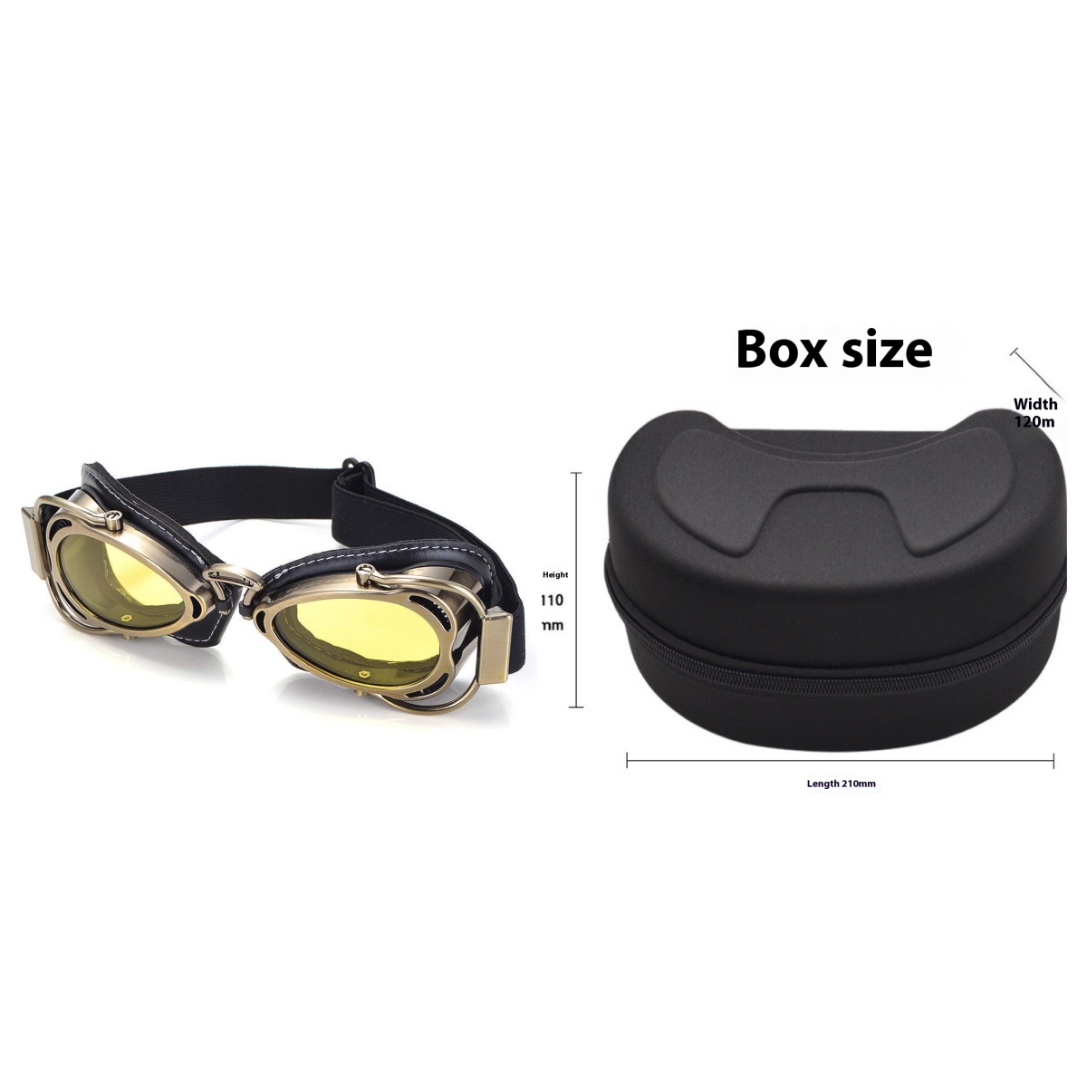 Motorcycle Wind-proof Glasses Motorcycle Pilot Hat Against Wind And Sand Harley Prince Helmet Reflective Retro Goggles