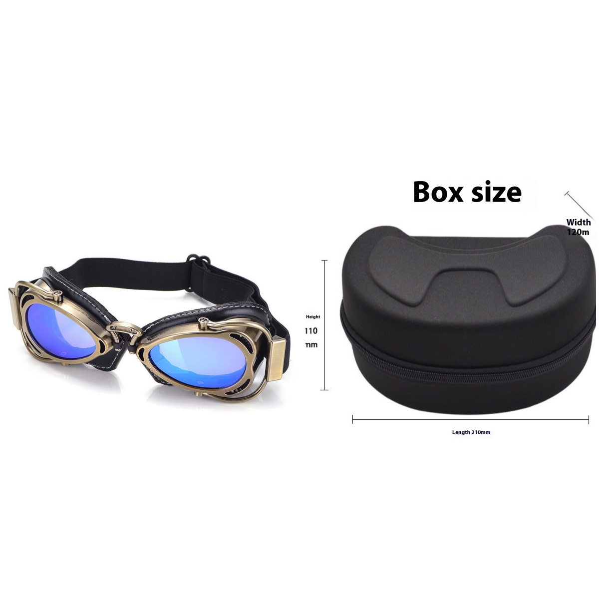 Motorcycle Wind-proof Glasses Motorcycle Pilot Hat Against Wind And Sand Harley Prince Helmet Reflective Retro Goggles