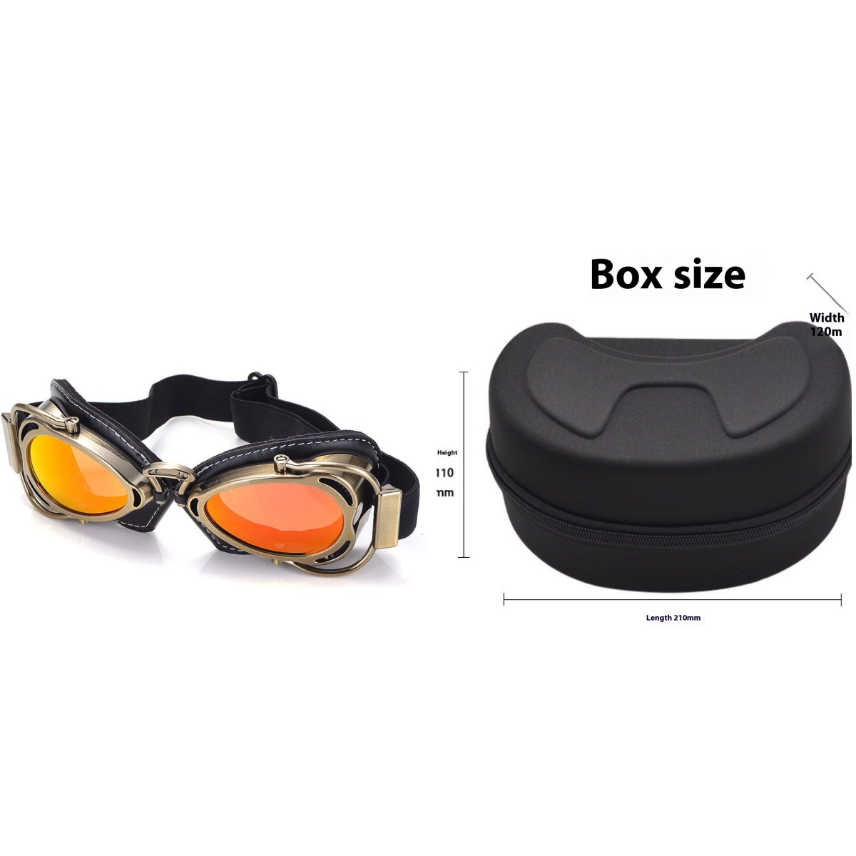 Motorcycle Wind-proof Glasses Motorcycle Pilot Hat Against Wind And Sand Harley Prince Helmet Reflective Retro Goggles