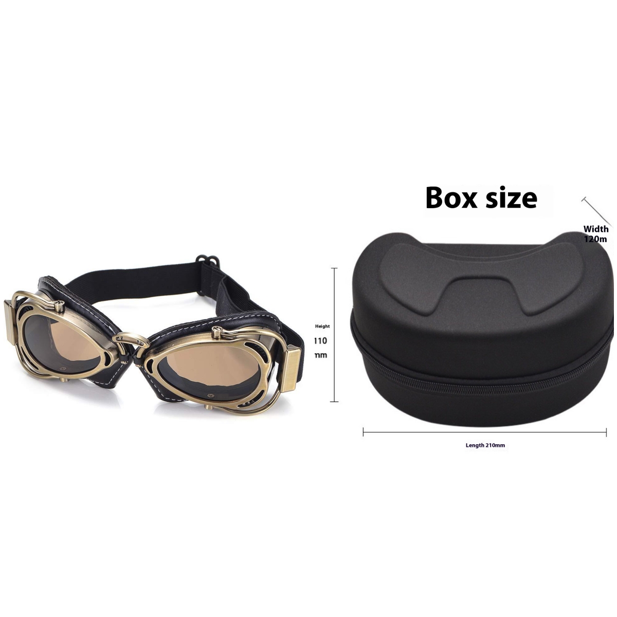 Motorcycle Wind-proof Glasses Motorcycle Pilot Hat Against Wind And Sand Harley Prince Helmet Reflective Retro Goggles
