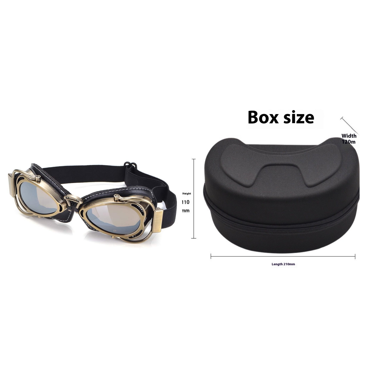 Motorcycle Wind-proof Glasses Motorcycle Pilot Hat Against Wind And Sand Harley Prince Helmet Reflective Retro Goggles