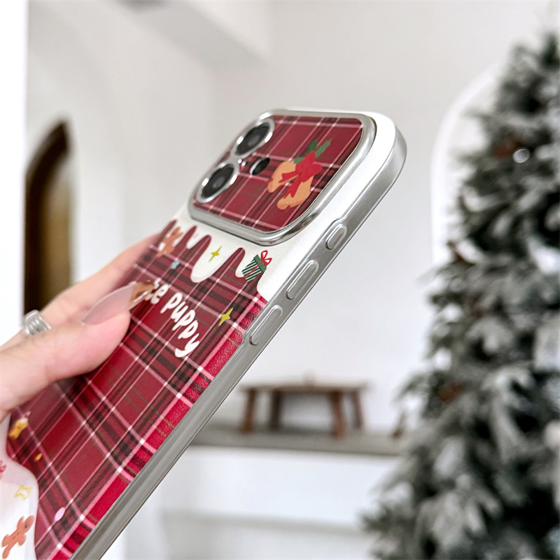 Christmas Plaid Dachshund High-end Crossbody Clip