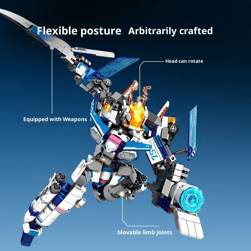 Sky Explorer Deformable Robot Building Block Toy