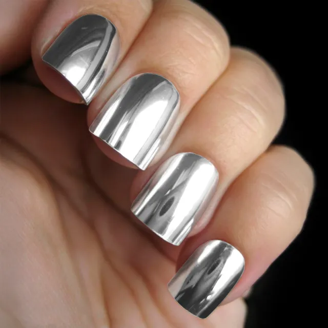 Nail Stickers Multi color Mirror Metal Texture Bare Clip Nail File - Shop at LoveMi
