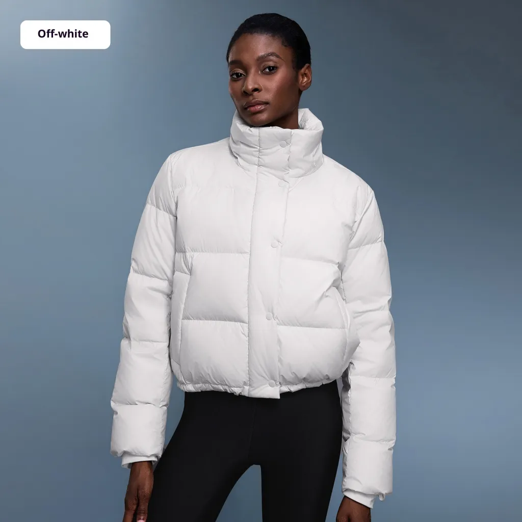 90 White Duck Down Women's New Winter Detachable Hooded Thick Warm Loose Fashion Coat - White