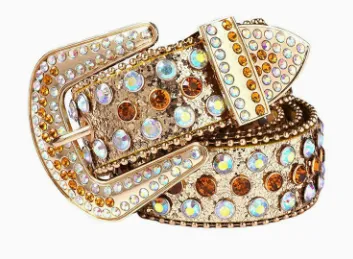 Fashion And Popular Women's Diamond Belt - Gold