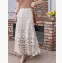 A Line Maxi Skirt Apricot