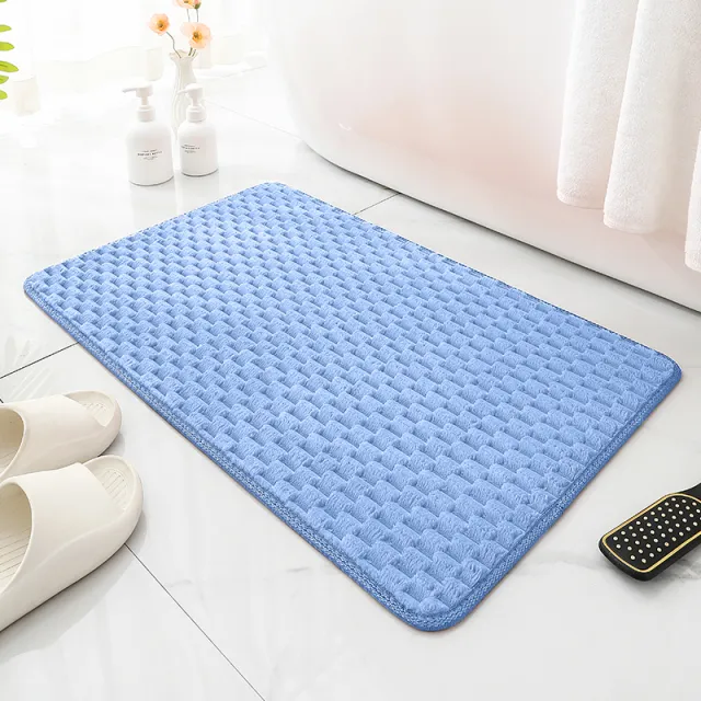 Golden Tortoise Velvet Floor Mat, Bathroom Absorbent Door Mat Blue - Shop at LoveMi