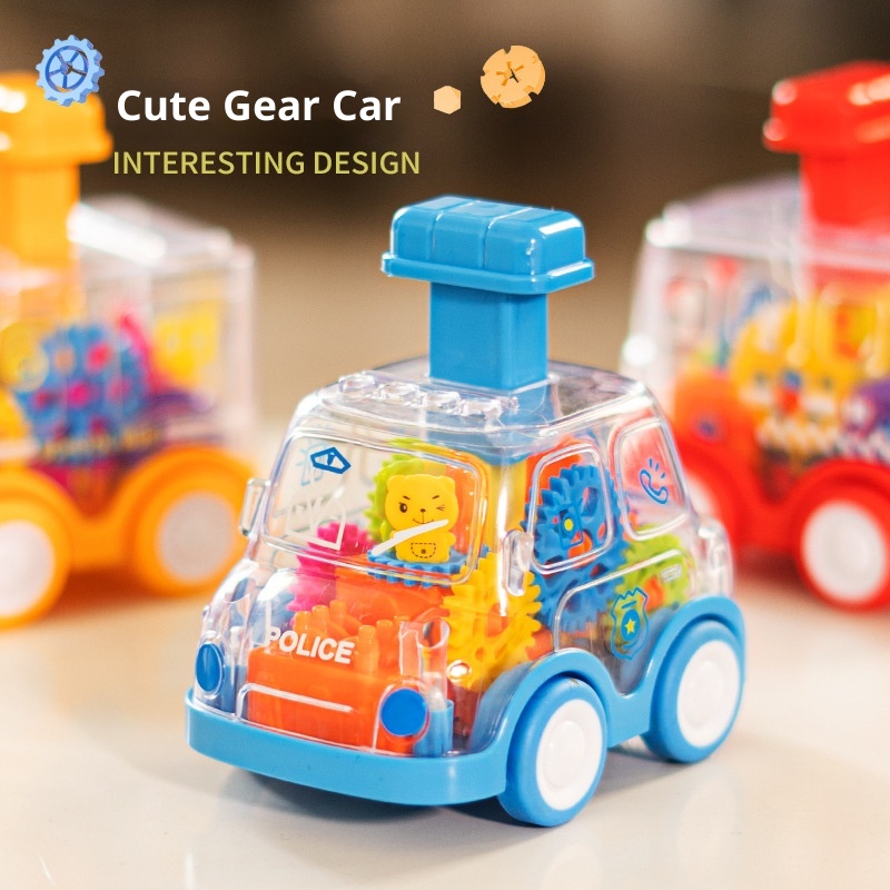 Transparent Gear Drop-resistant Car Toy
