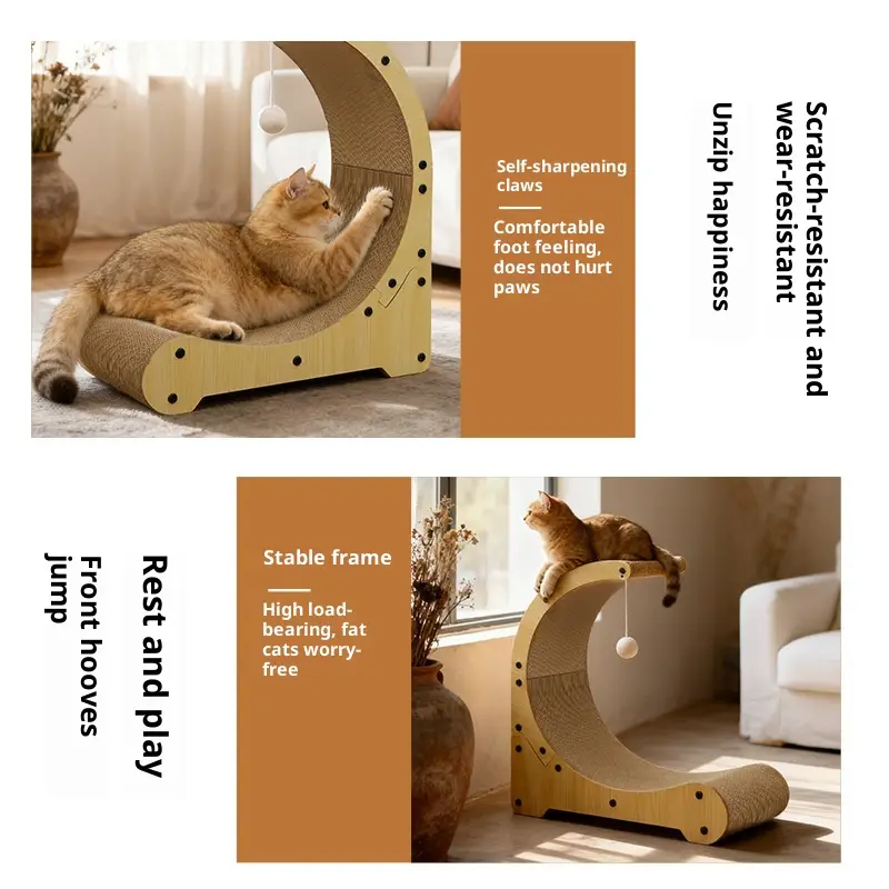 Multi-functional Corrugated Paper Scratching Board Cat Nest Climbing Frame