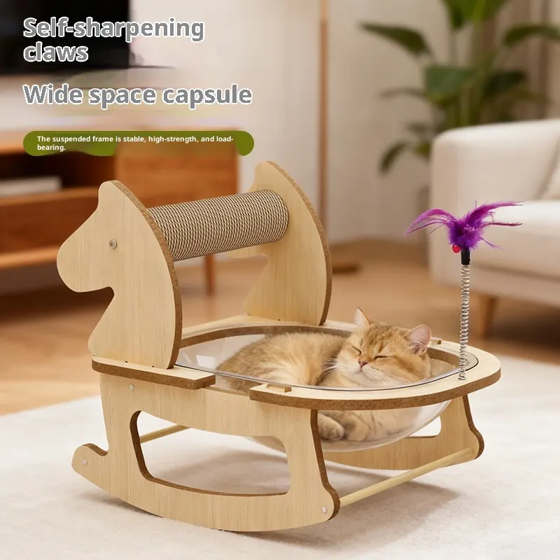 Hemp Rope Column Wear-resistant and Non-shedding Space Capsule Cat