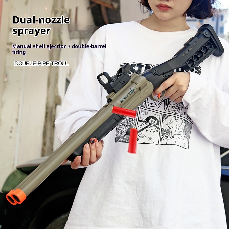 Double-barreled S686 Shell-ejecting Soft Bullet Shotgun Toy Gun