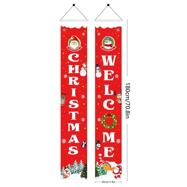 Christmas Couplet Snowman Penguin Holiday Decoration Zysdjdl52 - Shop at LoveMi