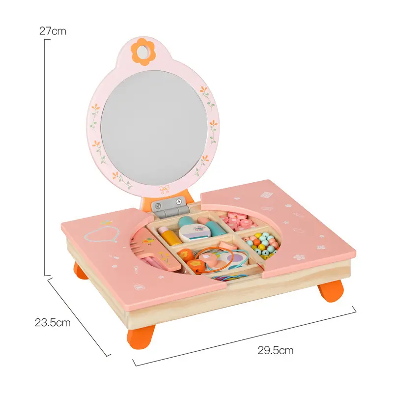 Wooden Children's Folding Dresser For Girls