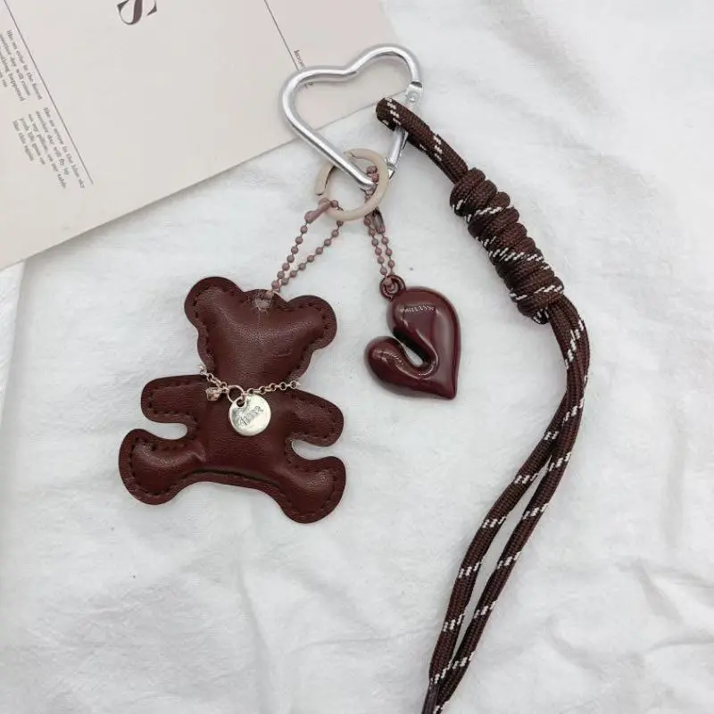 Acrylic Heart Lanyard Climbing Rope Keychain