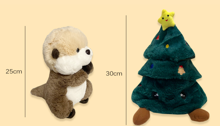 Peluche de Noël teckel et loutre — Collection Wish 25 cm 11