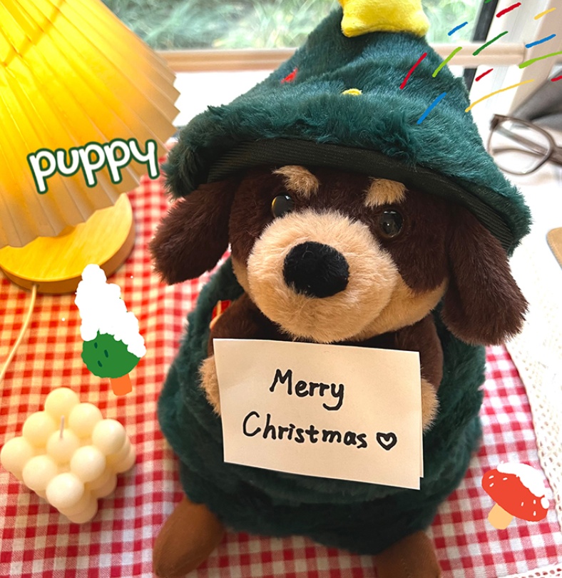 Peluche de Noël teckel et loutre — Collection Wish 25 cm 1