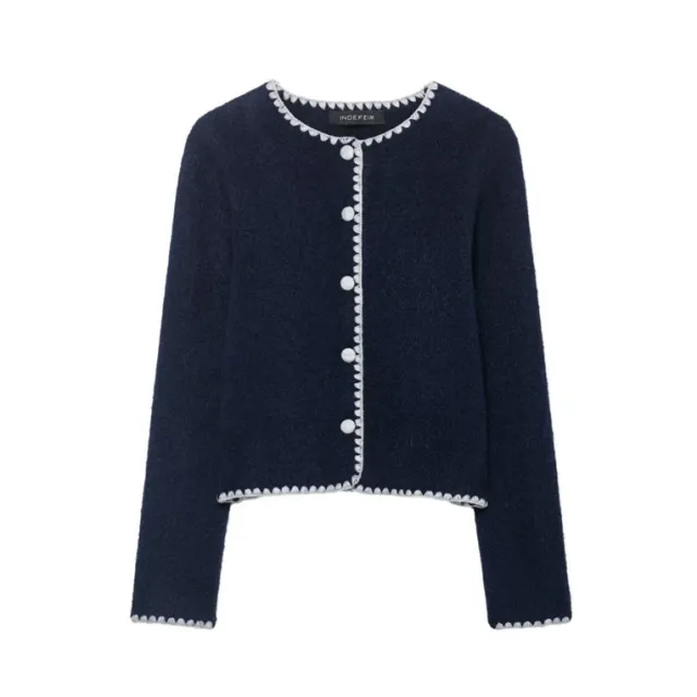 Women's Embroidered Knit Jacket Red - Shop at LoveMi
