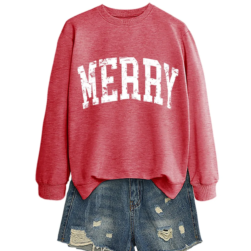 Letter Autumn And Winter Sweater Girl - Red