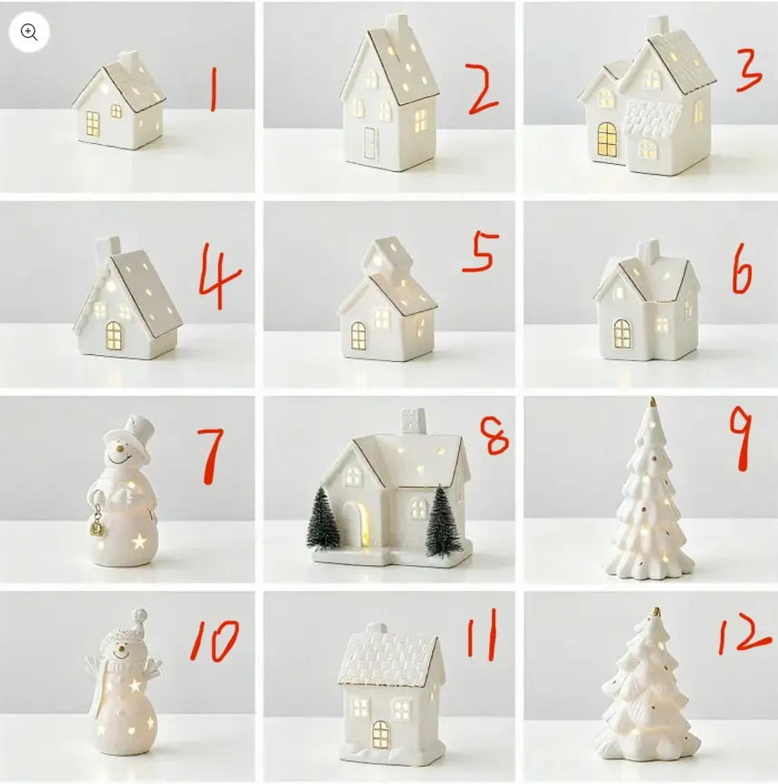 Creative Christmas Tree House Ceramic Ornament