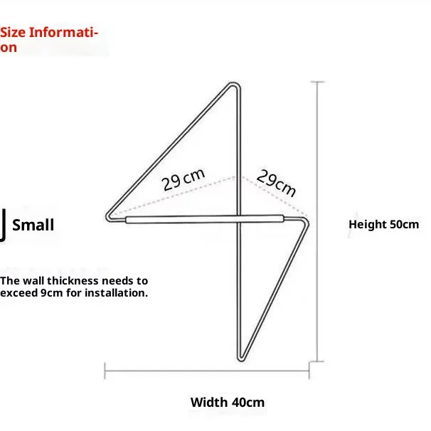 Minimalist Design Corner Clothes Hanger Small Size50×40Cm - Shop at LoveMi