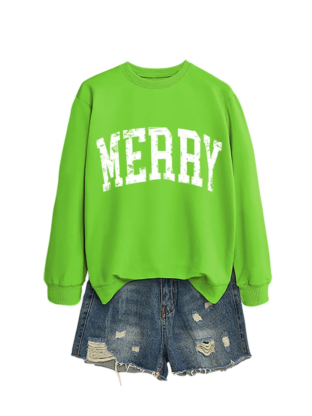 Letter Autumn And Winter Sweater Girl - Green