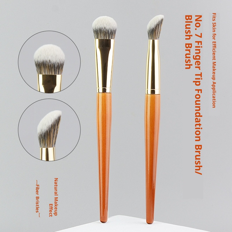 Heart-shaped Highlighter Brush Tongue-shaped Blending Blush Brush Makeup 7