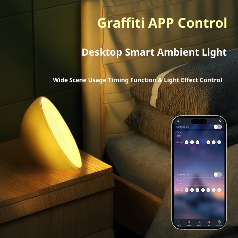 Wireless Microphone Light RGB Desktop Atmosphere Lamp