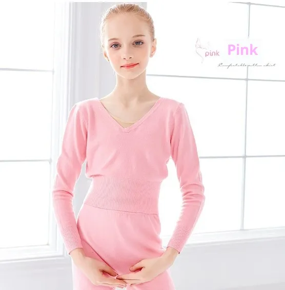 Girls' Autumn And Winter Solid Color Casual Ballet Jacket Pink - Shop at LoveMi