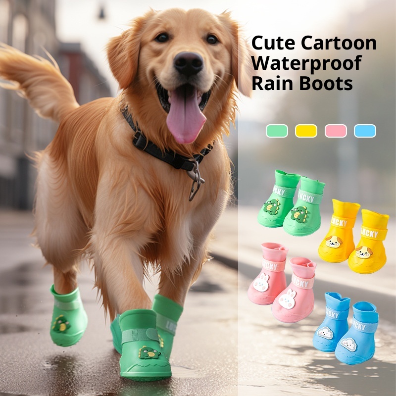 Medium And Large Dog Rain Shoes Waterproof And Anti-slip Dog Shoes