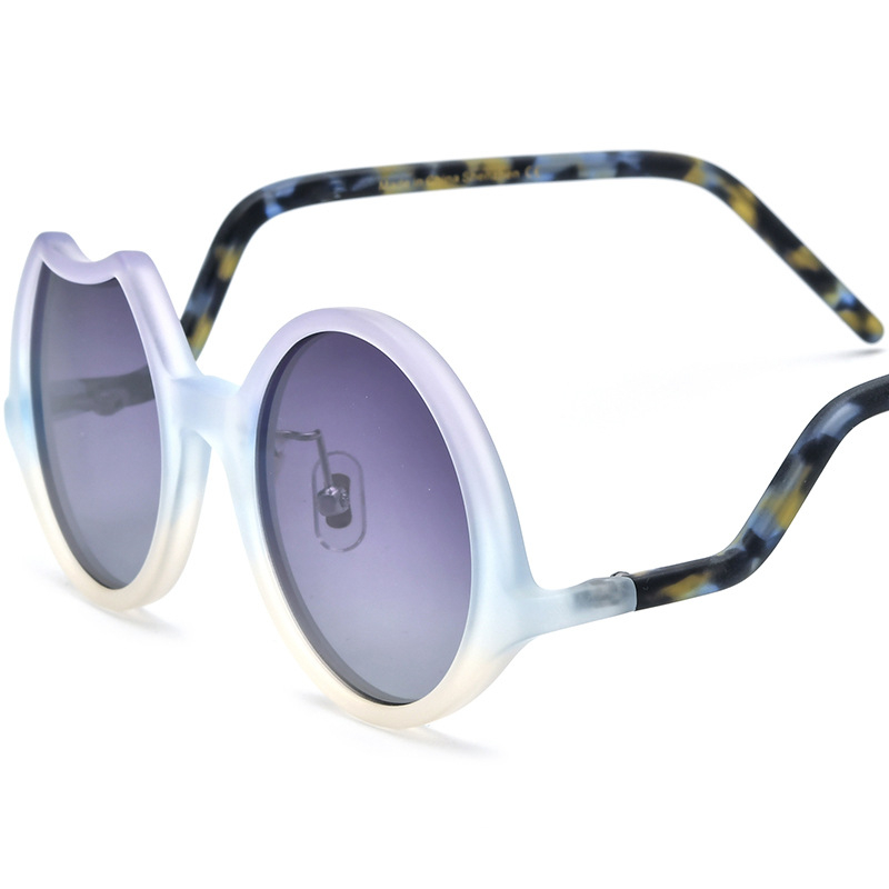 Unisex Color-blocked Frosted Irregular Sunglasses
