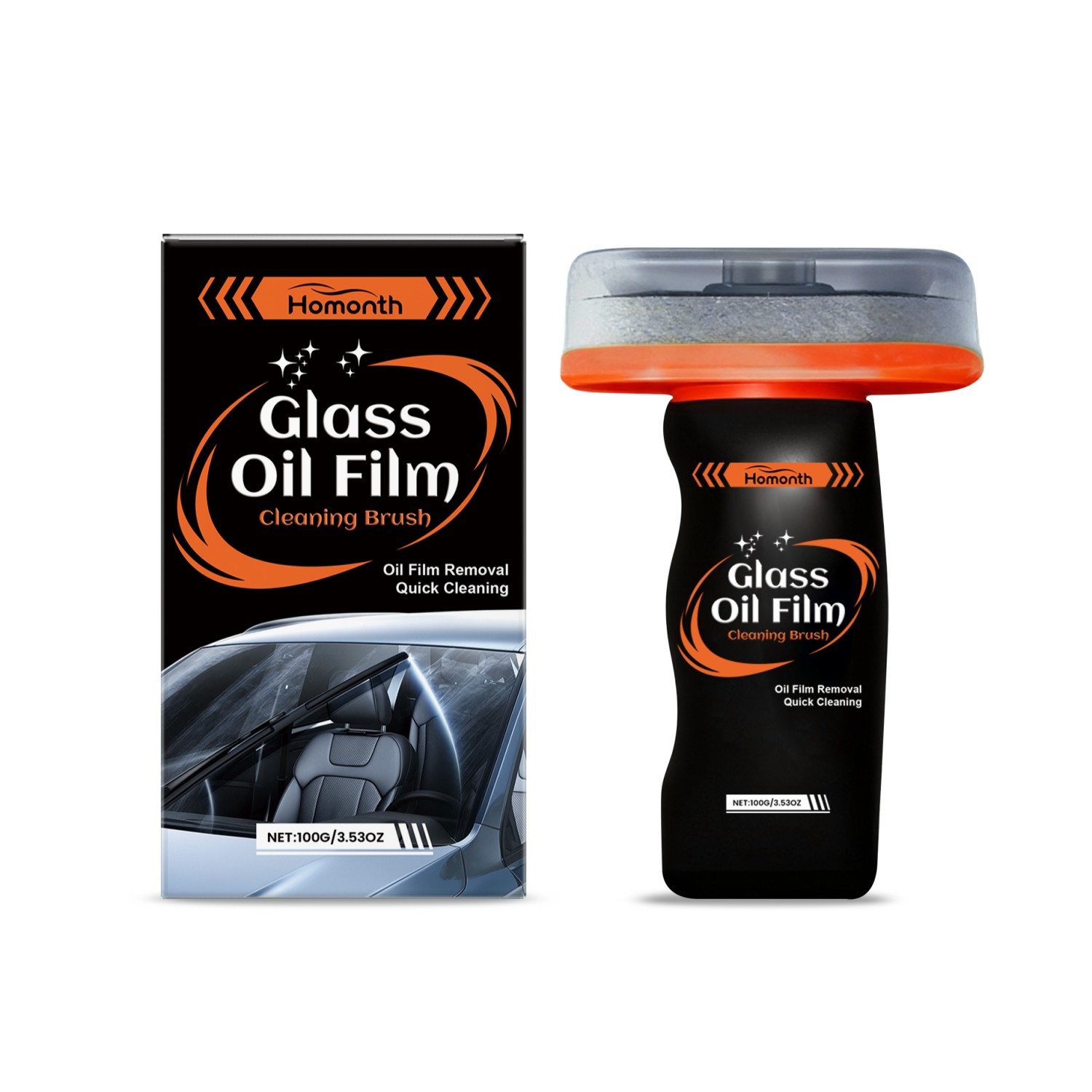 Glass Oil Film Cleaning Brush