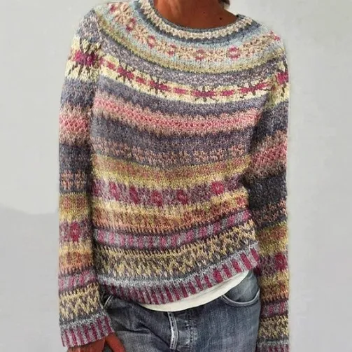 Latest Thick Needle Cloth 3D Digital Printing Men's And Women's Round Neck Sweater 9186 Flowers - Shop at LoveMi