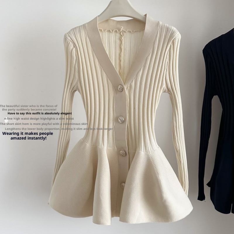 Slim fit V neck Floral Metal Button Wrap Dress Apricot - Shop at LoveMi