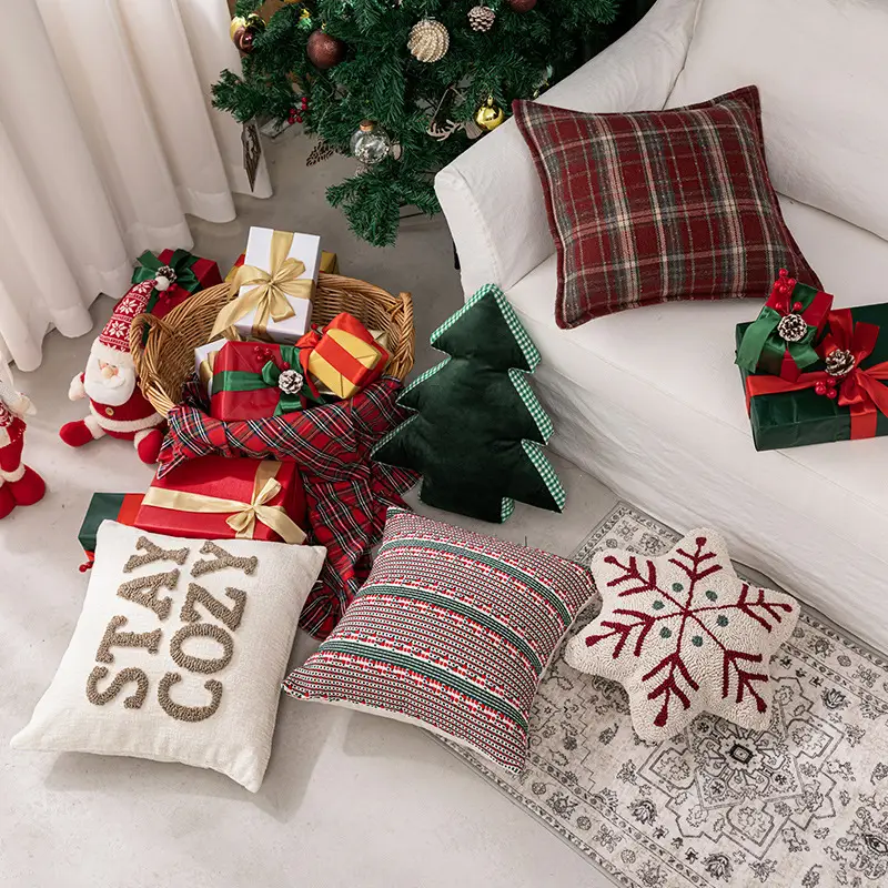 Decorative Cushion Christmas Tree Living Room Sofa Cushion Bed