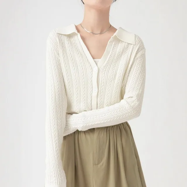 Women's New Designer Niche Long Sleeve Sweater White - Shop at LoveMi