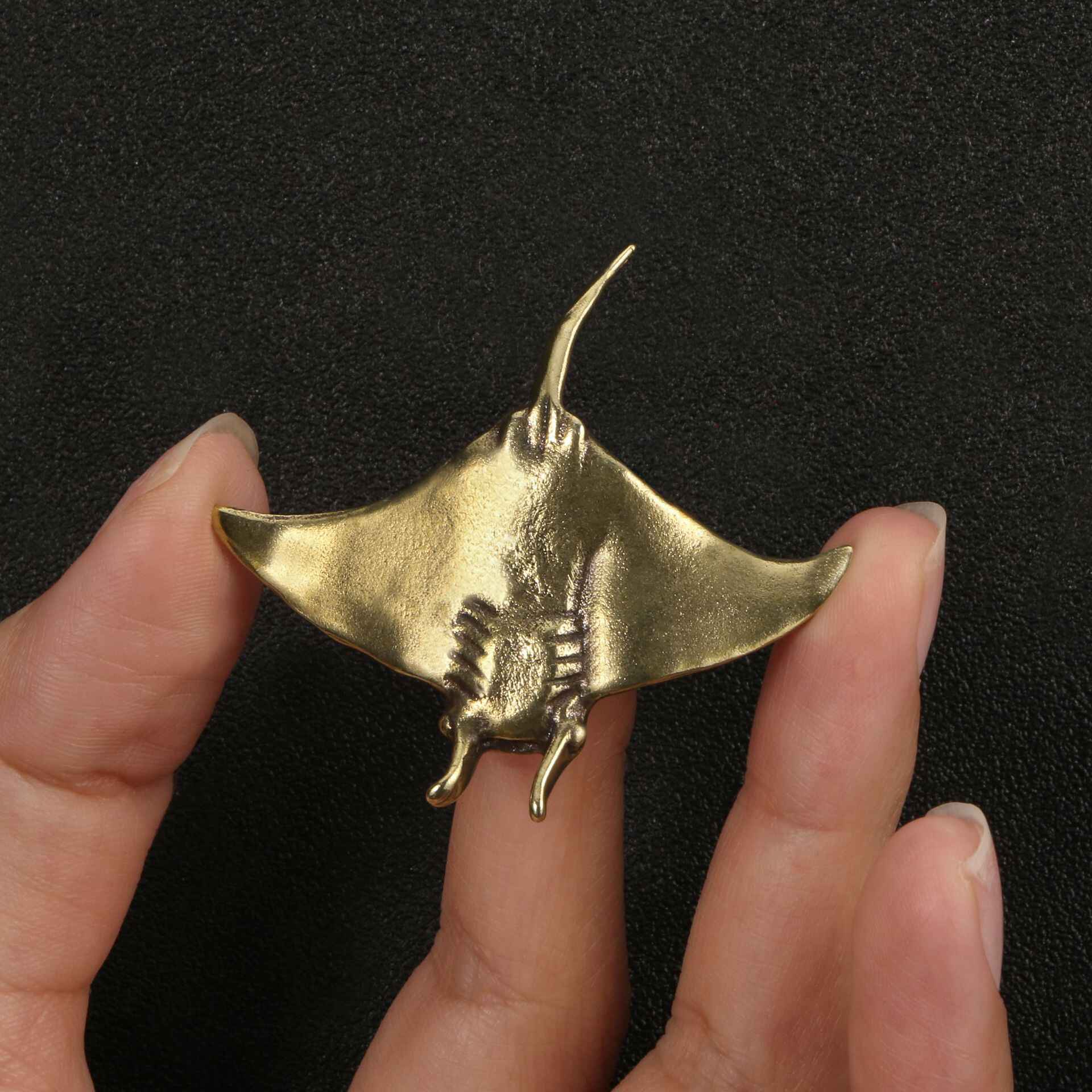 Brass Devil Fish Ornaments Decoration Color On The Picture - Shop at LoveMi